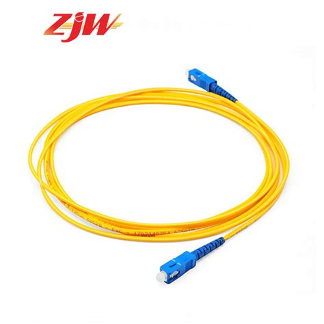 Zjw 1m 2m 3m Sc Upc Fiber Optic Jumper Cable Simplex 9 125 Single Mode Extension Patch Cord