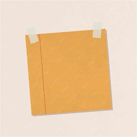 Free Vector Brown Lined Notepaper Journal Sticker Vector