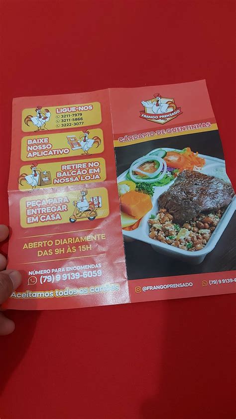 Menu Em Frango Prensado Restaurante Aracaju Av Dr Edelzio Vieira De