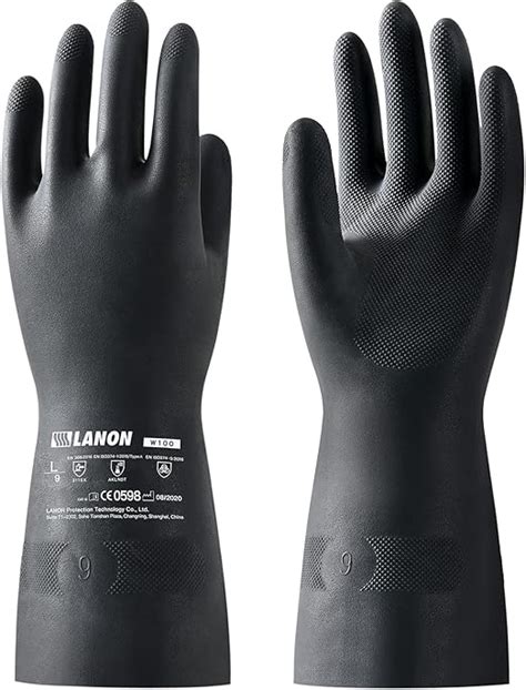 Lanon Guantes De Goma Resistentes A Los Qu Micos Guantes De Trabajo De