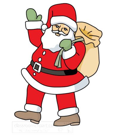 Christmas Animated Clipart: santa_claus_waving_animation_10A