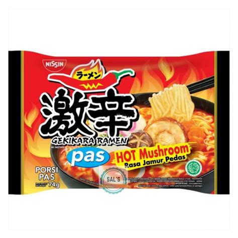 Jual Nissin Gekikara Ramen Hot Mushroom Halal Gr Porsi Pas Rasa Jamur