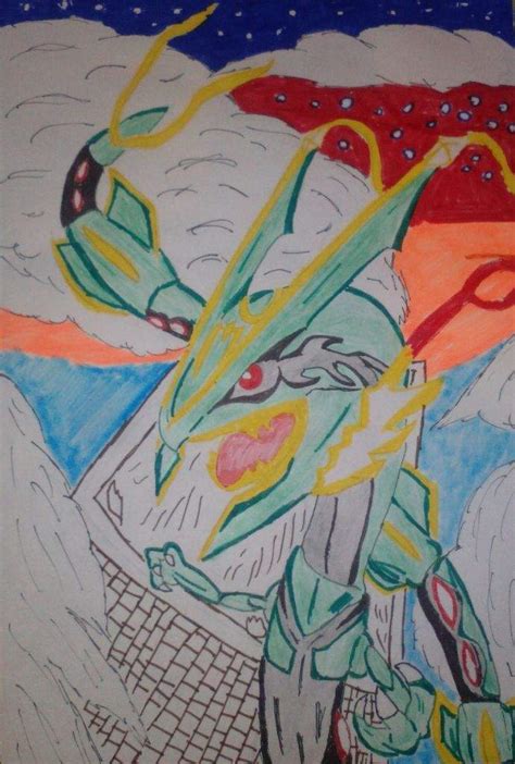 Mega Rayquaza Drawing | Pokémon Amino