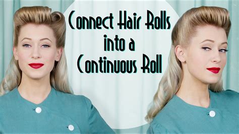 Continuous Roll 1940s Vintage Hairstyle Tutorial Using Victory Rolls