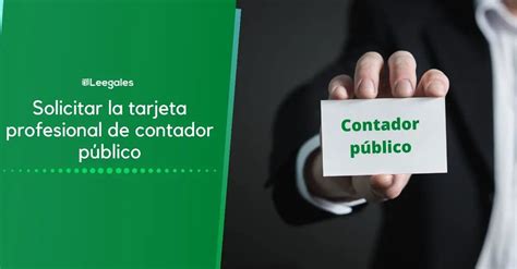 Solicitar La Tarjeta Profesional De Contador P Blico En El