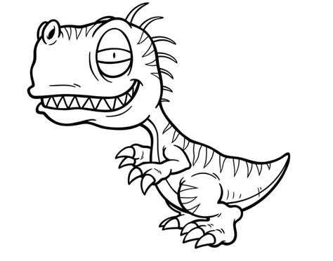 M Larbild Rolig Tyrannosaurus Rex Skiv Ut Gratis P Malarbilder Se