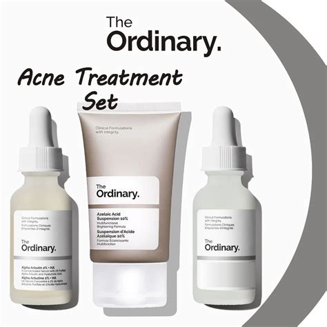 The Ordinary Acne Treatment Set Niacinamide Serum Azelaic Acid