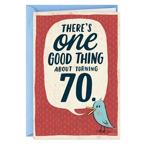 Good Thing About Turning 70 Funny Birthday Card Greeting Cards Hallmark