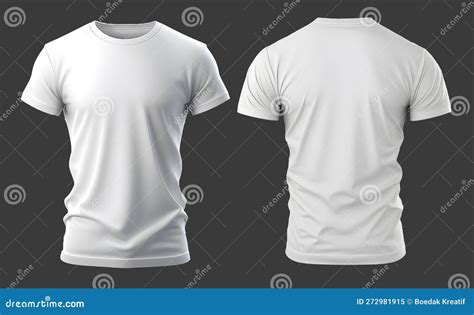 Plain White T-shirt Mockup Template Stock Image - Illustration of vivid ...