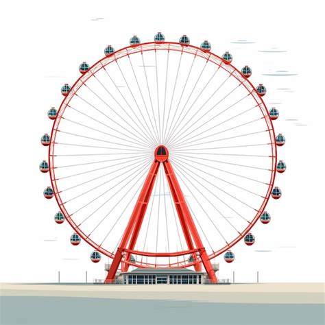 Premium Vector Ferris Wheel Cartoon Vector