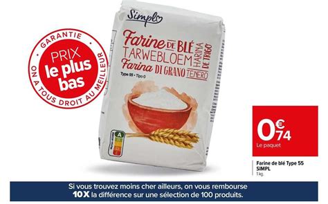 Promo Farine De Bl Type Simpl Chez Carrefour Market Icatalogue Fr