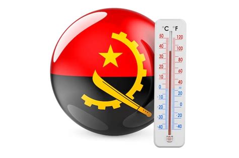 Premium Photo Thermometer With Angolan Flag Heat In Angola Concept D