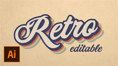 Texto Retro En Illustrator Vintage Tutorial Dise O Gr Fico Youtube