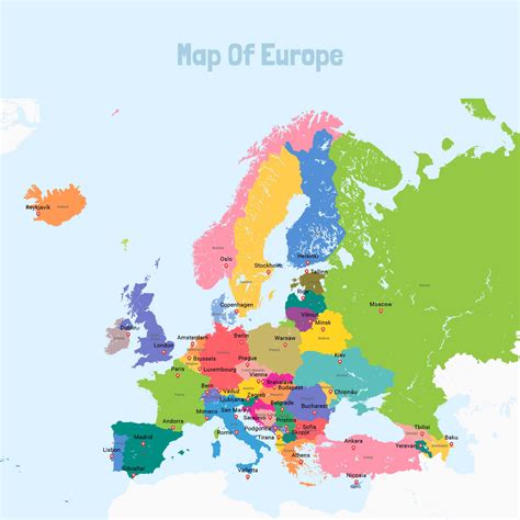 Free Printable Map Of Europe With Cities Free Printable Templateseurope