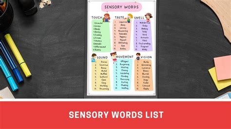 List Of Sensory Words