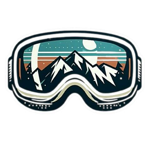 Ski/Snowboard Goggle Mountain Sticker/Decal for Winter Sports Enthusiasts