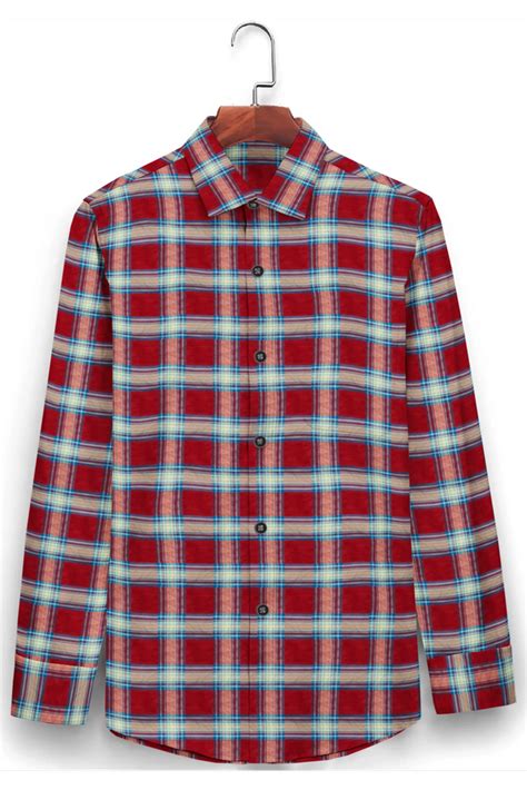 Checks Collar Neck Men Full Sleeve Cotton Shirt Machine Wash At Rs 320