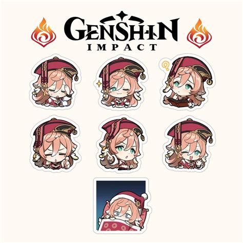 Genshin Impact Yanfei Emoji Sticker Set Pcs Shopee Philippines