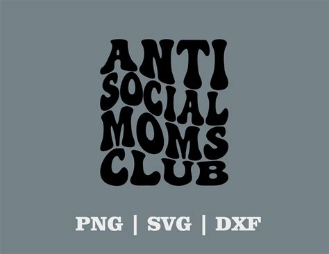 Antisocial Moms Club SVG Cricut Vector Halloween Spooky Moms Etsy