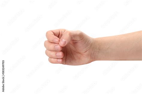 Male Hand Holding Something Cut Out Stock Photo Adobe Stock