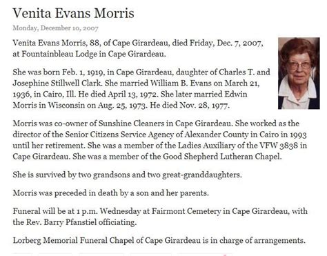 Venita Clark Evans Find A Grave Memorial