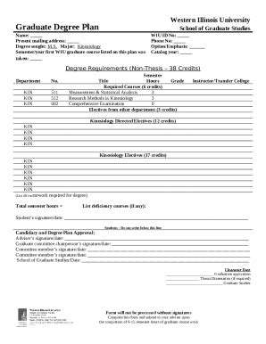 Curriculum Instruction Graduate S Doc Template Pdffiller