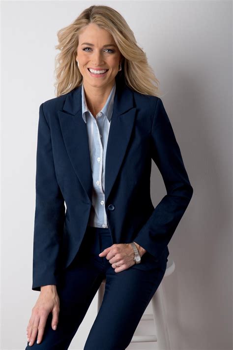 Women S One Button Blazer Classic Suit Jacket Chadwicks Of Boston Business Womens Fashion