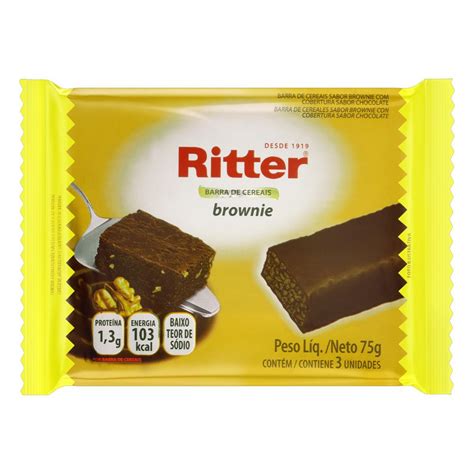 Barra De Cereal G Ritter Brownie Cobertura Chocolate Shimodinha