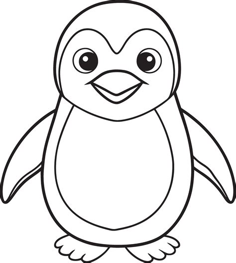 Cute Penguin Doodle Coloring Cartoon Character 47119035 Vector Art at Vecteezy