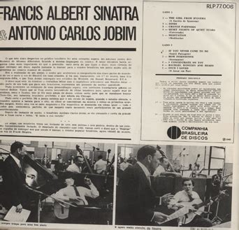 Sebo Do Messias Lp Francis Albert Sinatra Antonio Carlos Jobim