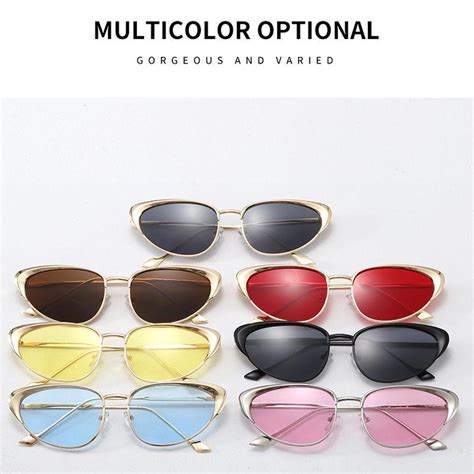 Satın Alın Small Cat Eye Sunglasses Women Luxury Brand Designer Matel