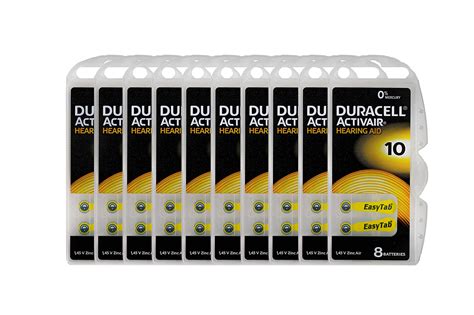 Amazon Duracell Activair Hearing Aid Batteries Size 10 80