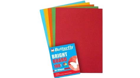 Butterfly A Board Bright Gsm Assorted S Strive Stationers