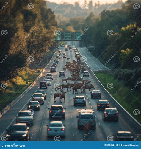 Wildlife Overpass in a Scenic Desert Landscape Stock Illustration