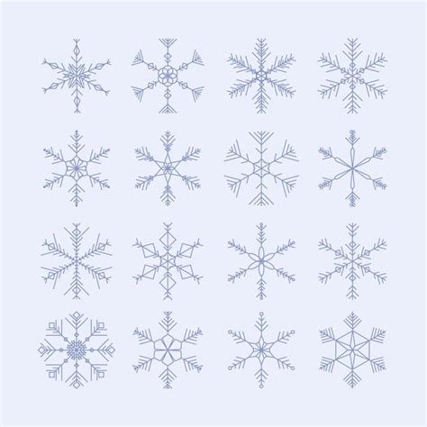 Premium Vector | Snow Flake Illustration Set