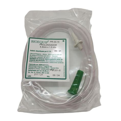 Sonda Prolongador Pvc Tipo PT35 3 5mm X 1 5mts X 50u Bioequip