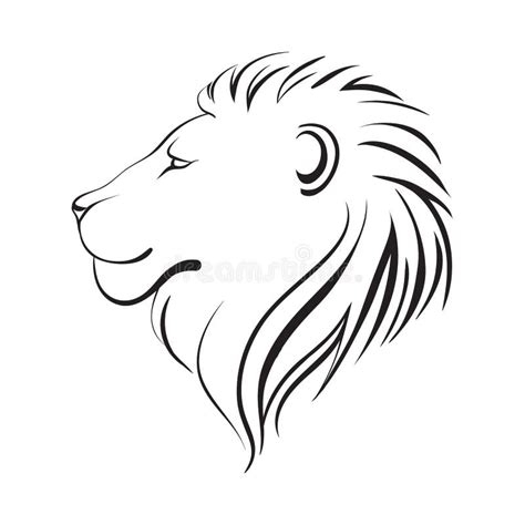 Isolated Lions Head, Vector Illustration. Lion`s Profile. Stock Vector - Illustration of calm ...