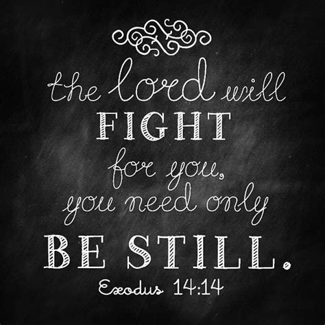 The Lord Will Fight For You You Need Only Be Still And Trust Him Bible