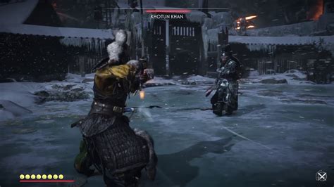 Ghost Of Tsushima First Khotun Khan Boss Fight Youtube