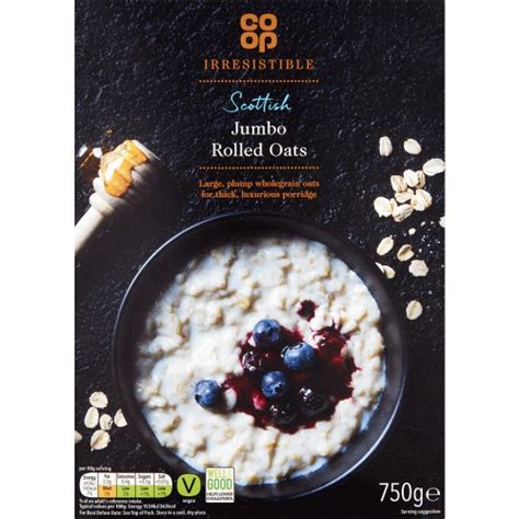 Co Op Irresistible Scottish Jumbo Rolled Oats 750g Compare Prices