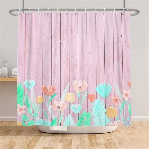 Botanical Bliss Watercolor Shower Curtain Serene Nature Inspired