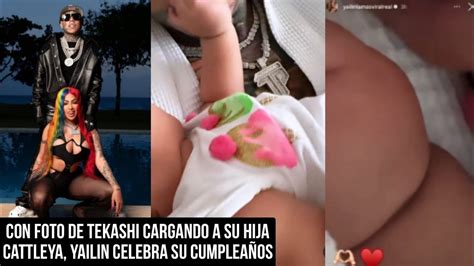 Con Foto De Tekashi Cargando A Su Hija Cattleya Yailin Celebra Su