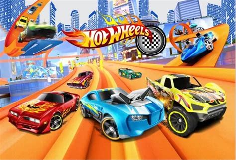 Papel De Parede Adesivo Hot Wheels Menino L 3 00x3 00 A Parcelamento Sem Juros