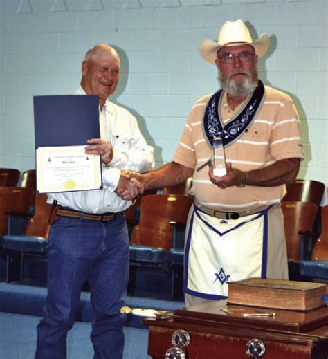 Saratoga Masonic Lodge Presents Awards Names Officers Lampasas