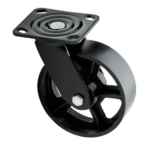 Liberty In Black Industrial Swivel Plate Caster With Lb Load