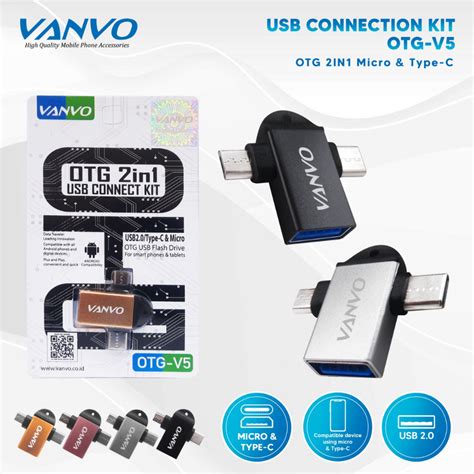 Jual Vanvo Otg Micro Usb Type C To Usb A Adapter Otg Micro Otg