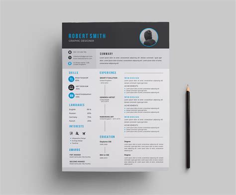 Modern Resume Template Design - Graphic Prime | Graphic Design Templates