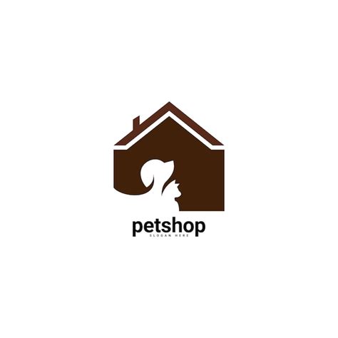 Premium Vector Pet Shop Logo Animals Cat Dog Icon Vector Illustration