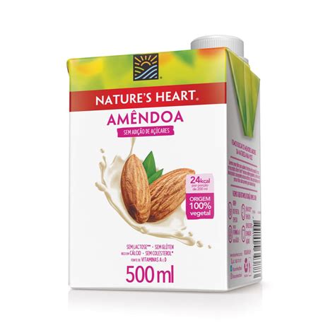 Bebida Vegetal Natures Heart Amêndoa 500ml Carrefour