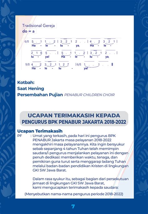 Buku Acara Pelantikan Pengurus BPK PENABUR Jakarta Online Max